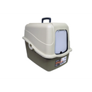 HOODED LITTER PAN 48X38X43cm - WARM GRAY BASE