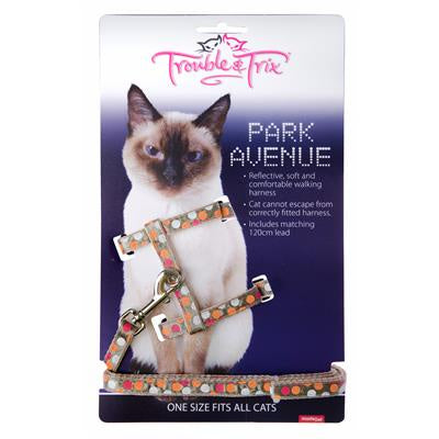 TROUBLE & TRIX PARK AVENUE CAT HARNESS