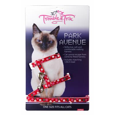 TROUBLE & TRIX PARK AVENUE CAT HARNESS