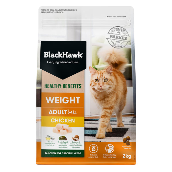 BLACK HAWK HEALTHY BENEFITS CAT WEIGHT CHICKEN