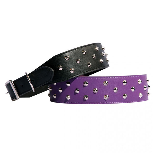 Three Row Studded Leather Collars