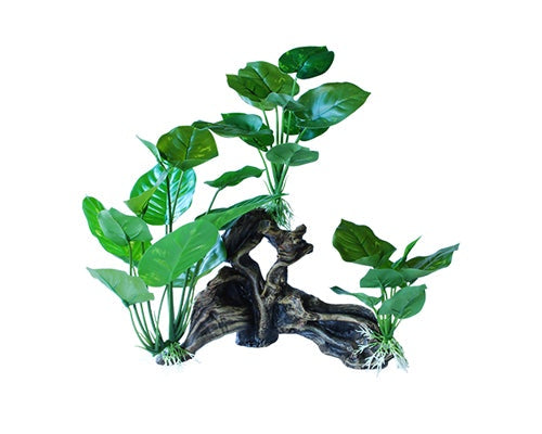 Aqua Ornament Mangrove Root with Plant