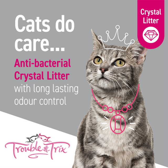 TROUBLE & TRIX ANTIBACTERIAL CRYSTAL CAT LITTER