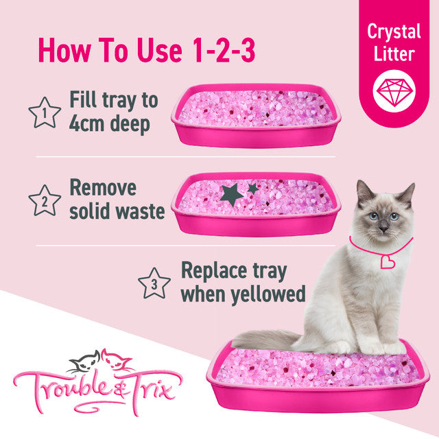 TROUBLE & TRIX ANTIBACTERIAL CRYSTAL CAT LITTER