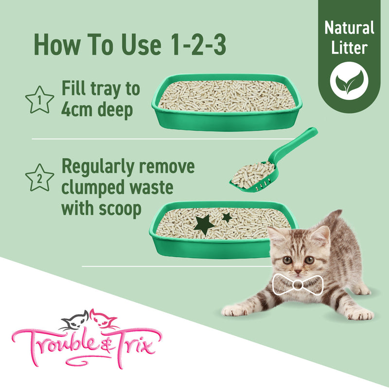 TROUBLE & TRIX NATURAL TOFU CAT LITTER PELLETS