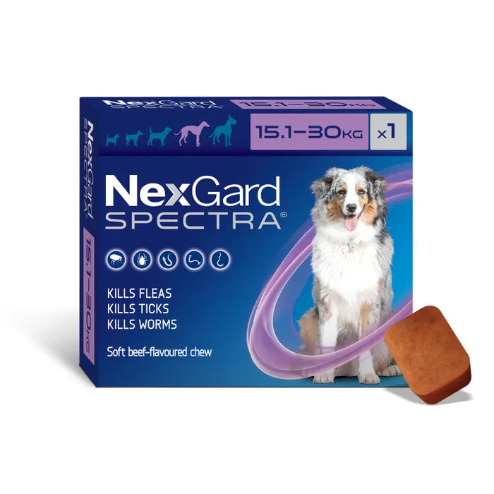 NEXGARD SPECTRA FLEA, TICK & WORM CHEWABLE SINGLE