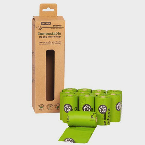 PET ONE COMPOSTABLE DOGGY WASTE BAGS
