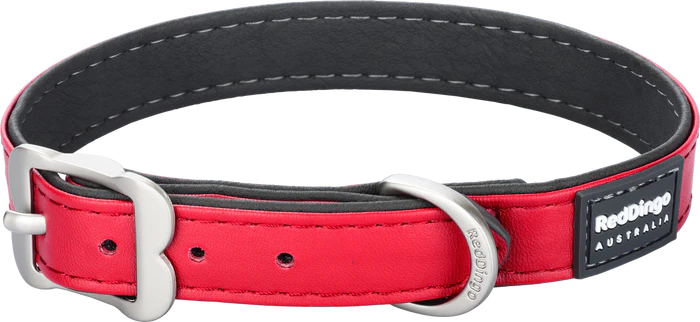 Red Dingo Vegan Leather Dog Collar