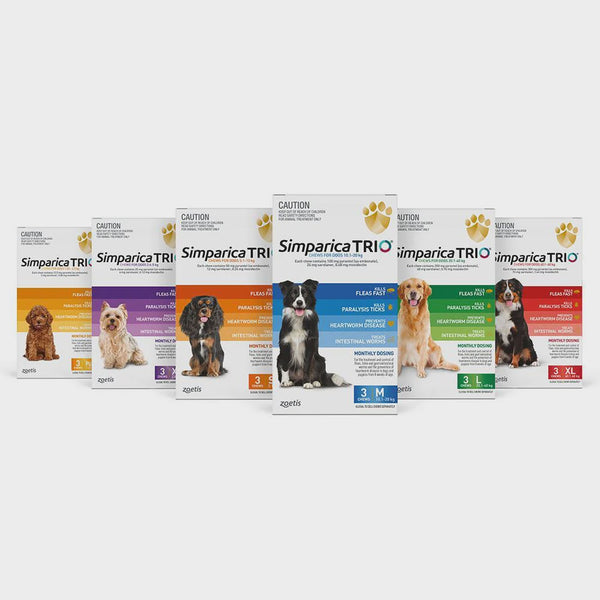 SIMPARICA TRIO FLEA, TICK & WORM CHEWABLE TREATMENT (3 PK)