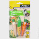 PET ONE VEGGIE WOOD CHEWS 3PK