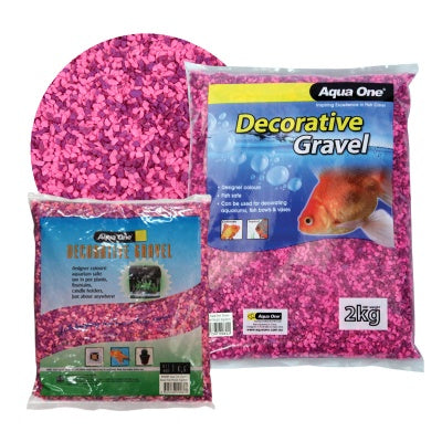 AQUA ONE GRAVEL PINK & PURPLE