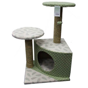 2 Platform cat scratcher with Cubby